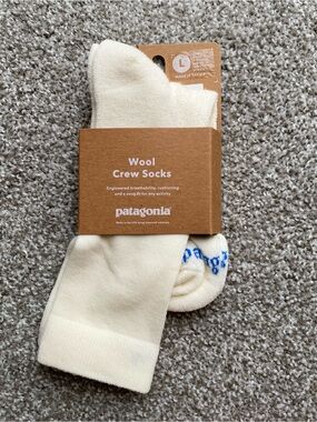 Patagonia Cream Wool Crew Socks - Men's 9-12